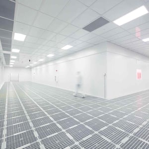 Salle blanche du C2MI — plancher surélevé