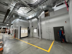 Mechanical work above the BRP cleanroom