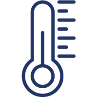 Controlled environment parameter icon (temperature and humidity)